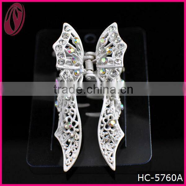 Stunning Rhinestone Embellished Fashion Metal Butterfly Hair Claw