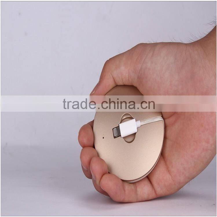 Dual purpose Portable emergency 700mAh Power Bank With Cable For iPhone