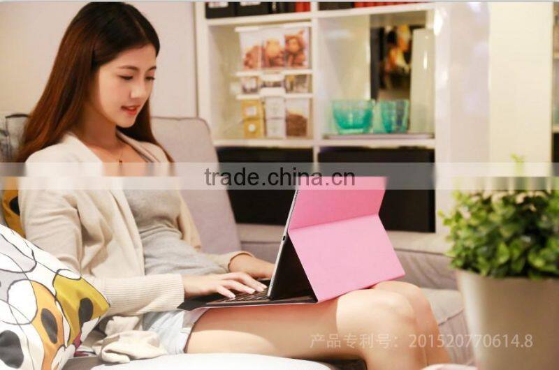 fashion style 2-in-1 Aluminum Metal Bluetooth Keyboard+Leather Case For Apple iPad Pro 12.9"