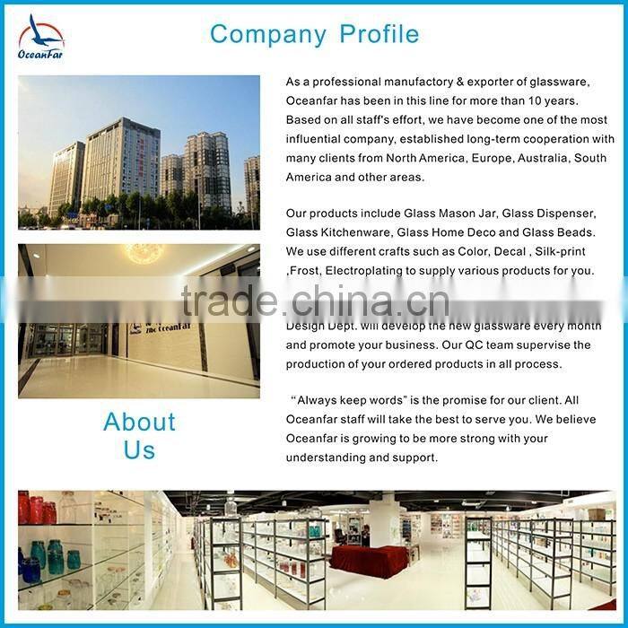 Eco-friendly Electroplate Glass Candle Holder Ribbed Colored Vintage Candle Jar