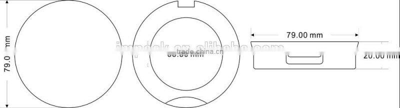 Clear round cosmetic empty sifter compact powder case
