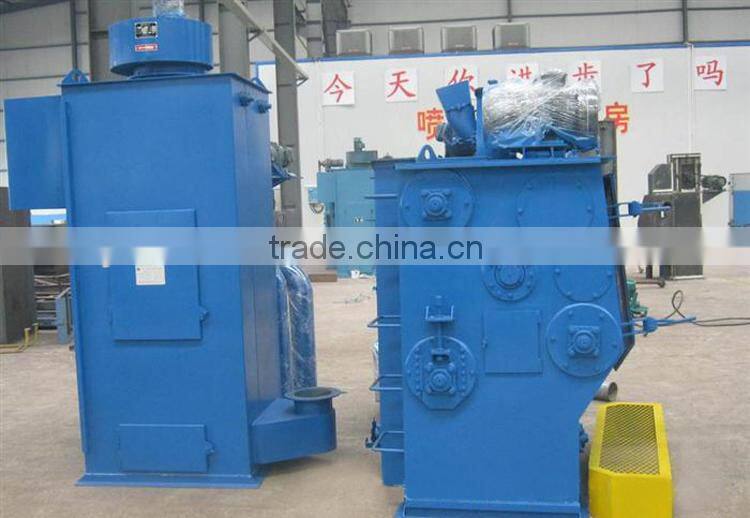 Q32 Tumble rubber/steel belt barrel shot blasting equipment China
