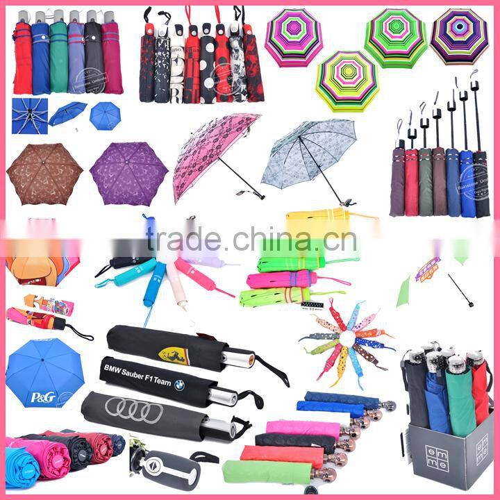 Inventory 23 inch*8k 3 folding automatic rain umbrella