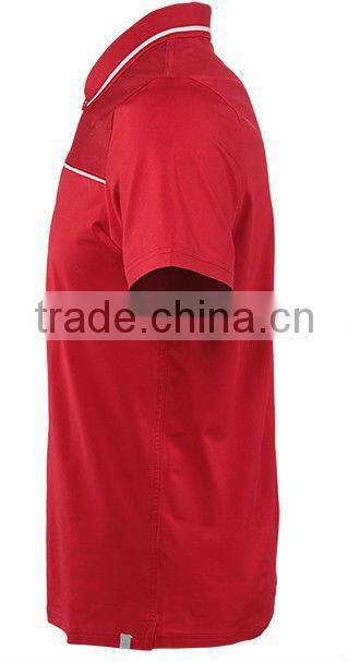 Custom Dri-fit Red Collar Mens Sports Tennis Tee Shirts