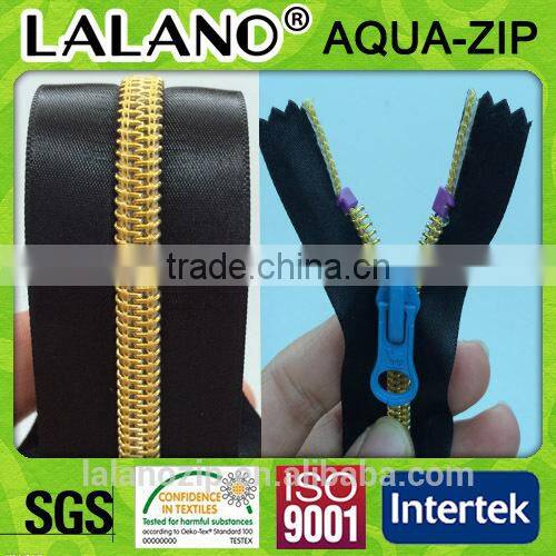 fashion airtight zipper for bags open end metal stopper with Europe Reach cetificated