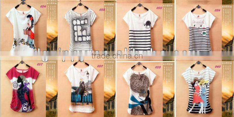 2013 Hot Selling New Design Mickey Mouse Printed T-Shirts/tees polo shirt women type short sleeve printed t-shirts