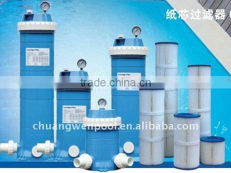 Swimming pool filter cartridge