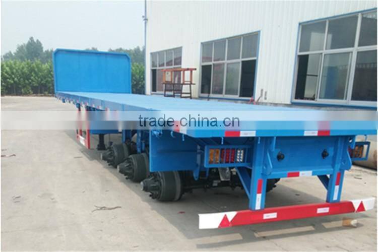 New 40' Flatbed Trailer 2 3 4 axle lowbed lowboy flatbed semi trailer