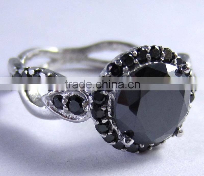 round brilliant cut 925 sterling silver wedding ring