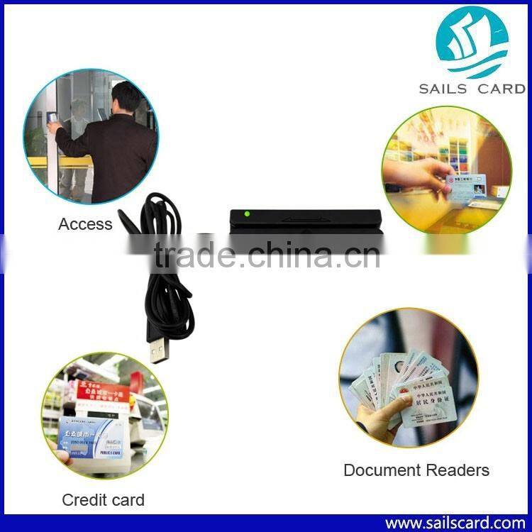 Black Contactless Smart IC Card Reader/Writer with USB Cable