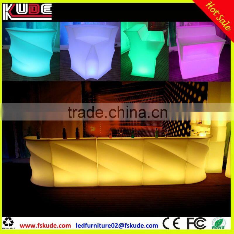 nightclub Light up plastic bar table counter with colors changing