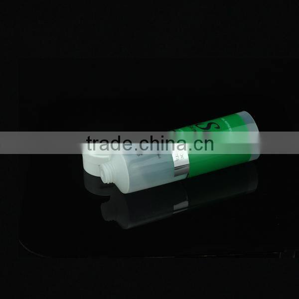 clear flip top cap silver hot stamping Plastic Cosmetic Tubes