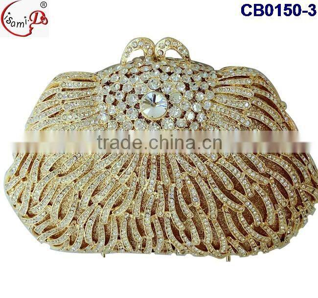 CB0150(1-10) 2016 new design hot sale elegant and luxury Rhinestones African Handbag with Variety of styles