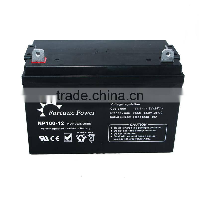 12v100ah lead acid battery recharger battery cell 3years warranty