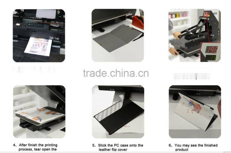3D Heat Press Blank Leather Flip Cover / Leather flip case for iPad