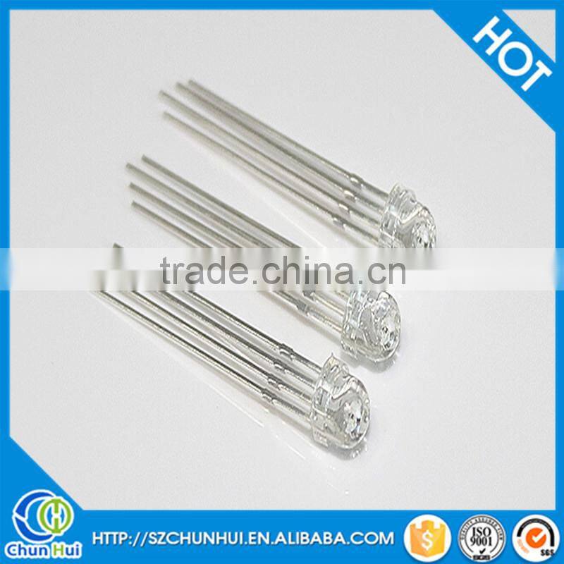 wholesale high Brightness 4pins 5mm rgb led strawhat common anode