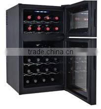 Home use Mirror glass door LED light Thermoelectric Wine Cooler