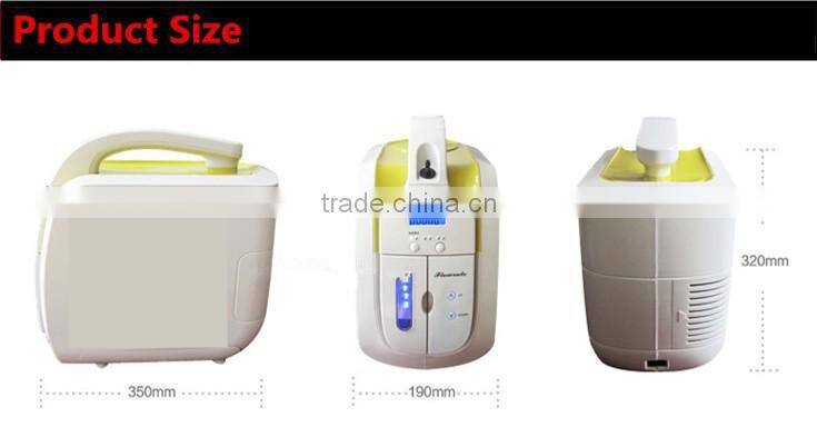 Small portable electric oxygen concentrator with battery