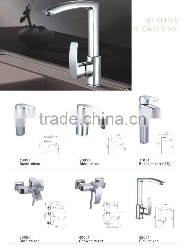single lever bidet faucet with hot cold water