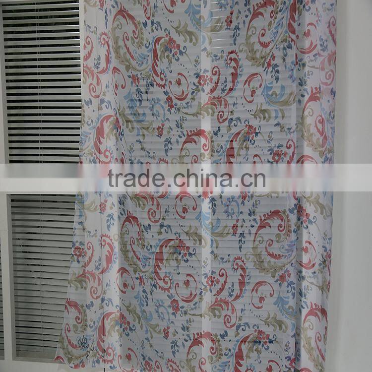 Custom made kid's bedroom printed tulle voile window curtain fabric decor