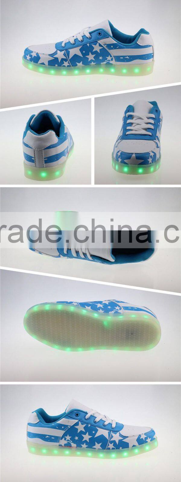 Good Pattern hot selling fashion led light up men shoes men