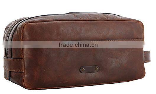 Leather Travel Toiletry Kit bag hotel