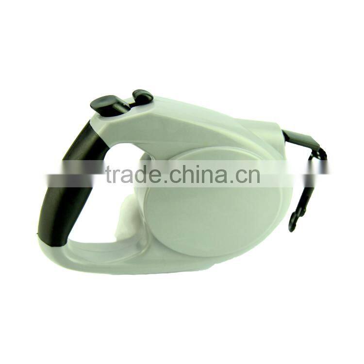 Paw Embossed Dog Flexible Leash with Flat Tape