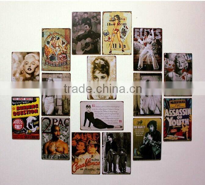 tin sign; vintage tin sign; modern art tin plate