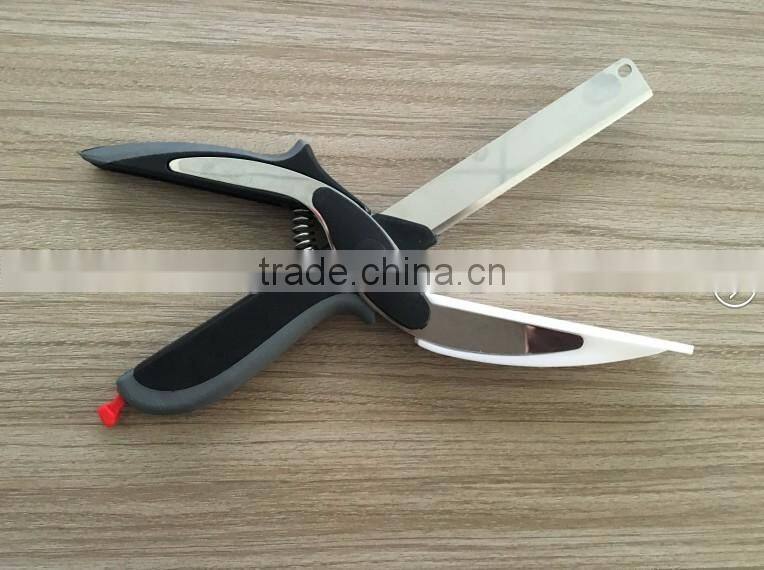 2016 new 2 in 1 smart cutter/clever cutter/baby food cutter/2 in 1 kitchen knife/kitchen set