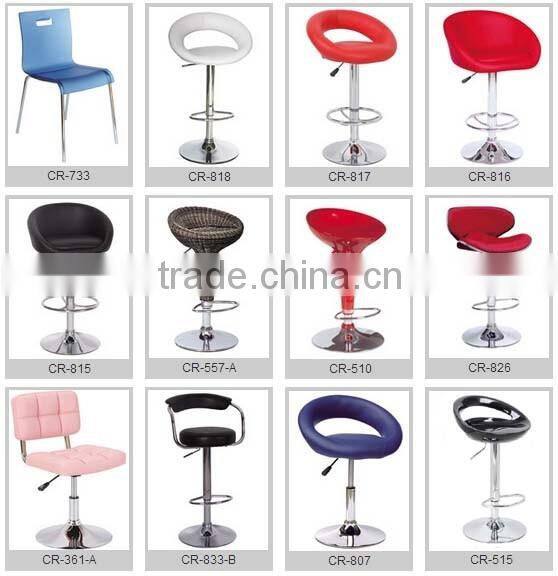 Modern black leather rotate bar stool high chair