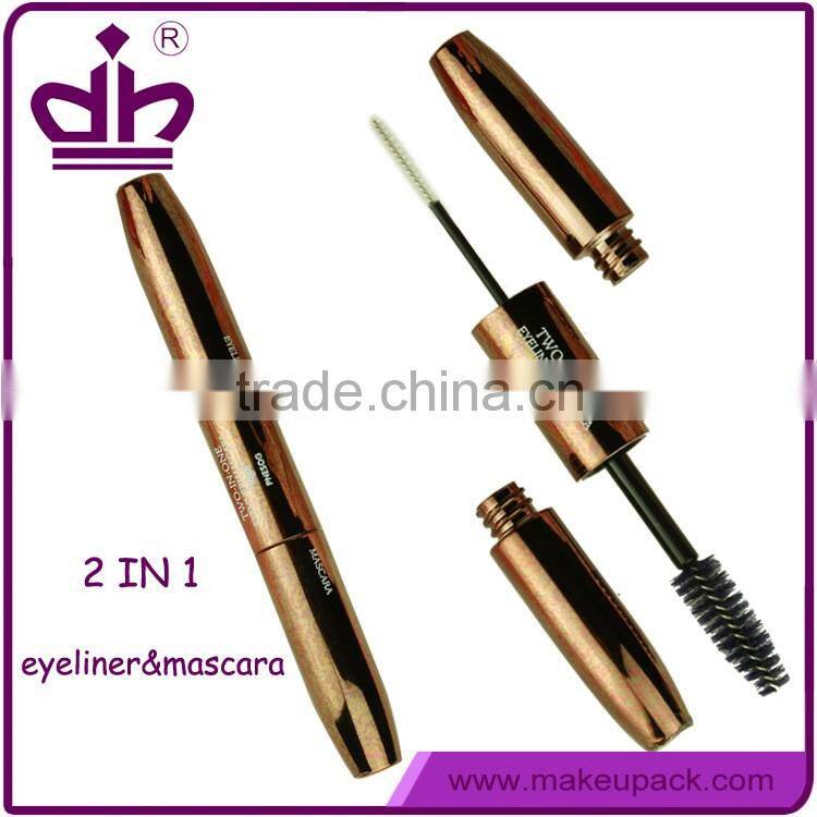 2 in 1 empty eyeliner container with eyelash brush