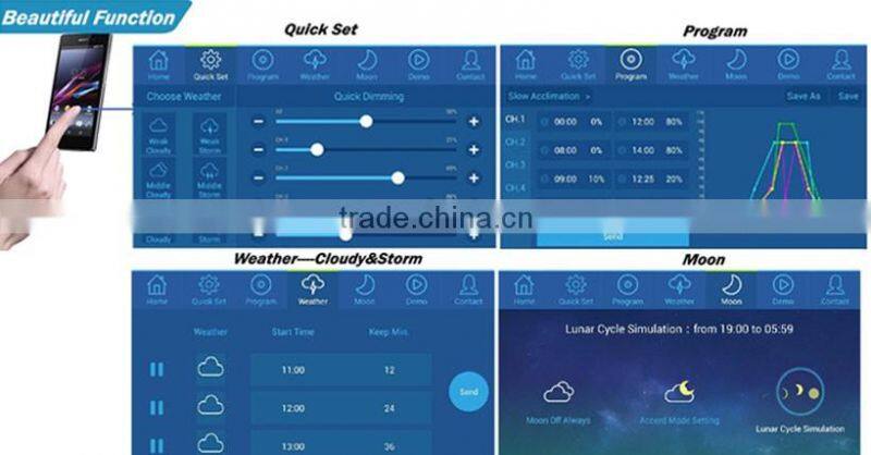 DSunY preset mode aquarium led lighting full spectrum 90w 12inch quick set