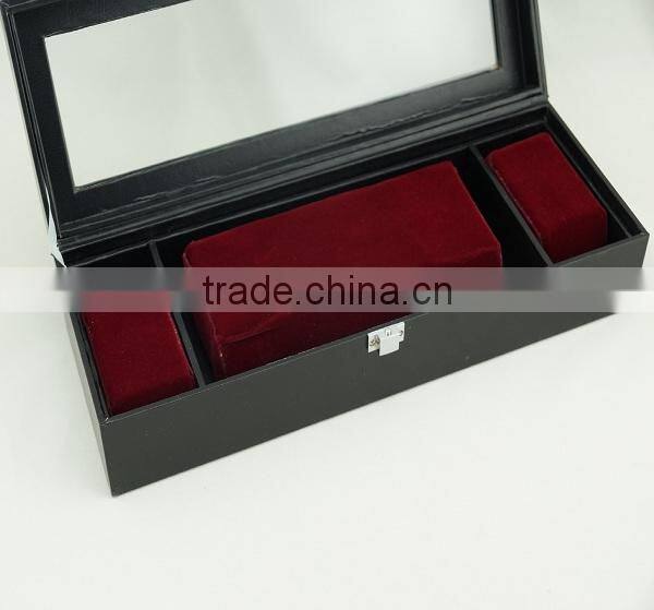 Facoty make pu leather watch box , watch packaging box, leather watch box