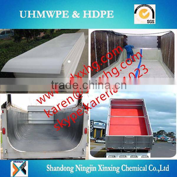 Wear resistant UHMWPE sheet for bunker lining/Self Lubricating uhmwpe chute liner