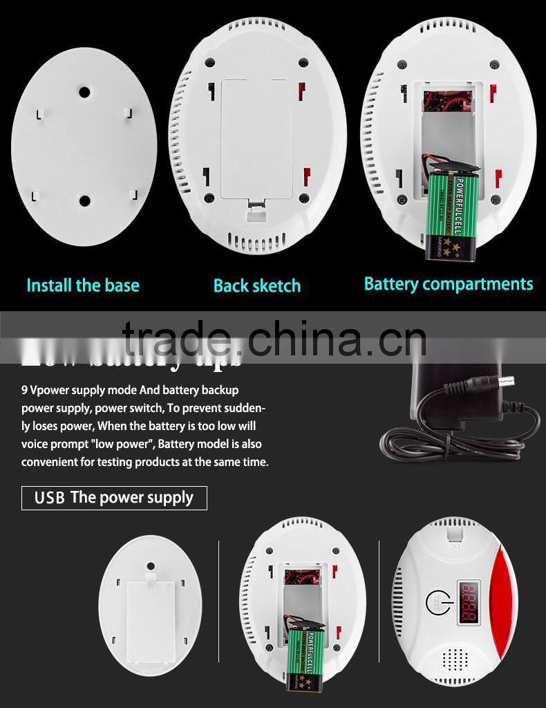 The latest 315/433MHz wireless Carbon Monoxide gas leak sensor CO detector alarm