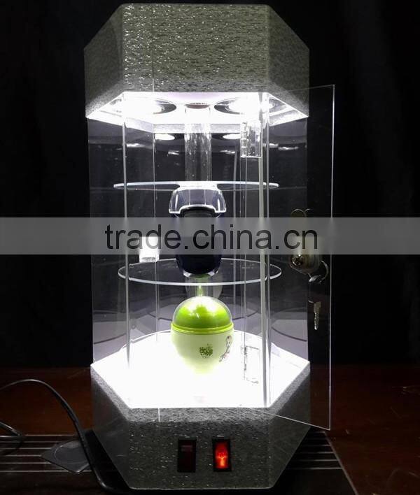 Durable articles promotion bespoke top level acrylic modern display with LED lock