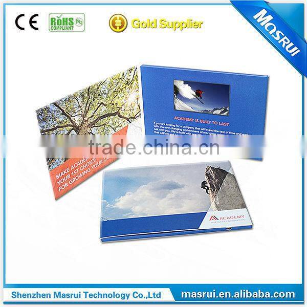 Slim LCD Video Brochure Video in Print Brochure Graphic Video Brochure