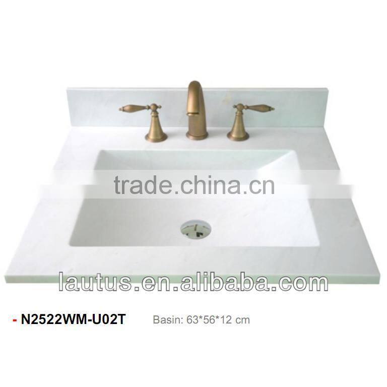 luxury bathroom vanity unit with marble top