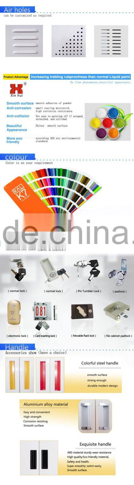 Hanging clothes storage cabinet 2 door steel locker wardrobe hot selling