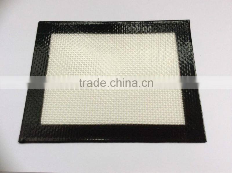 wholesale FDA approved food grade non stick small 4x5" glass fibre non-stick platinum cured silicone mat oil dab wax