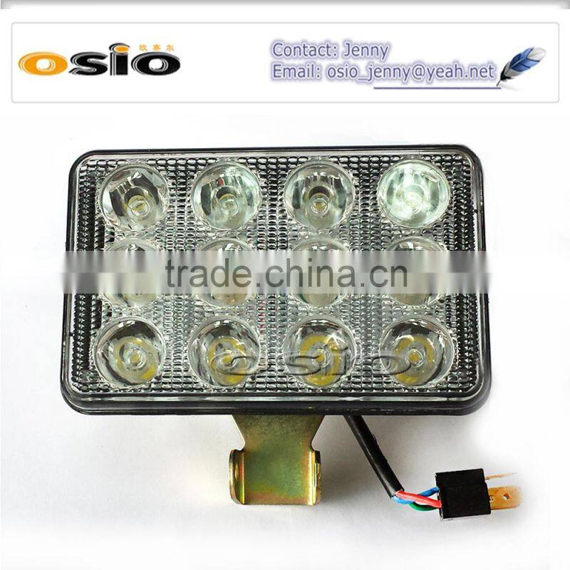 5 inch Square 15LEDs Headlight with lens 8V-36V 45W High Power Auto Lamp LED LIGHT