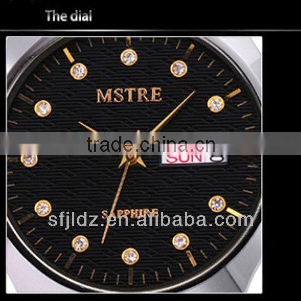 fashion watches simple and elegant Comfortable Tungsten steel watch with diamonds chinese wholesales watch Dual calendar