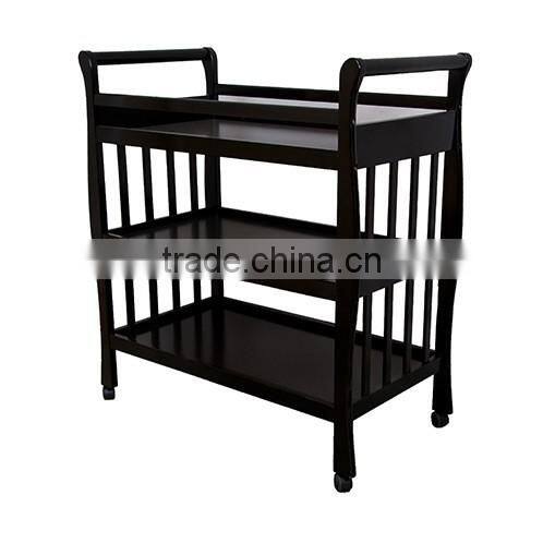 Wooden baby changing station