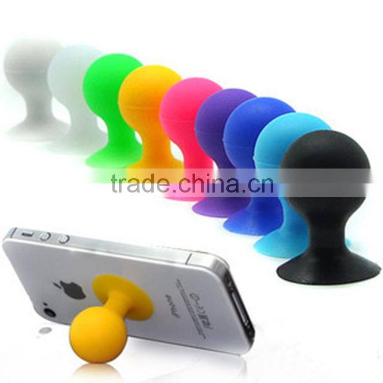 Silicone Mobile Phone Sucker stand/Sucker Holder for iphone mobile phone sucker
