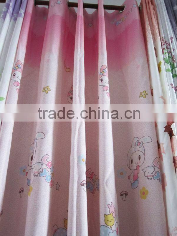 New arrival 100% polyester printed with cartoon children curtain fabric