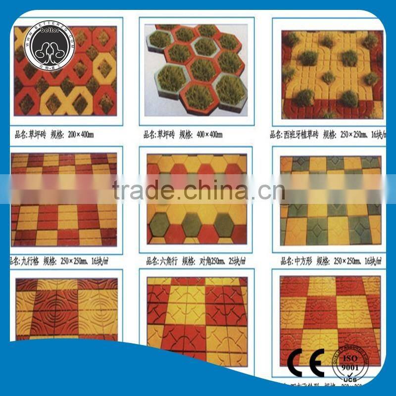 Henan Better concrete international block machines decorative wall brick stone silicon mould QT4-15