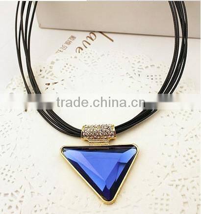 European and American fashion necklace alloy exaggerated fashion brief paragraph sweater chain necklace