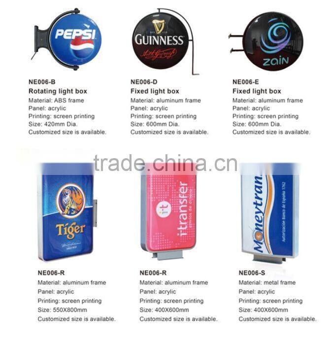 2017 Hot selling outdoor solar LED lighted sign boxes for wholesale