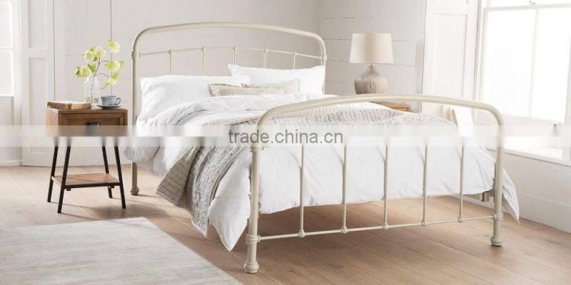 Brushed silver plated bedstead