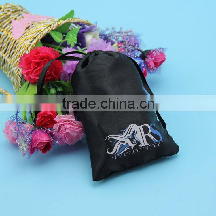 hot selling colorful satin custom made jewelry bags with drawstring from Shenzhen packing bags factory
